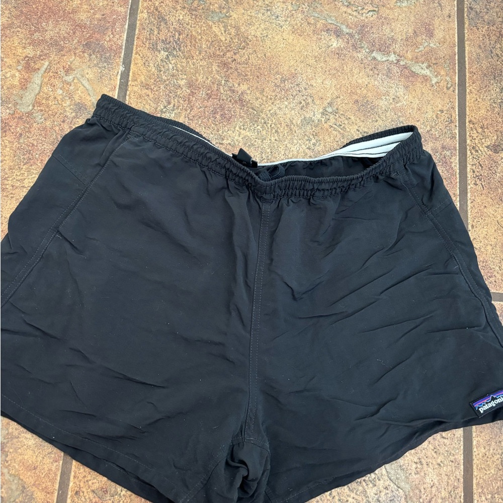 Patagonia Black Athletic Shorts Lightweight Elastic Waist